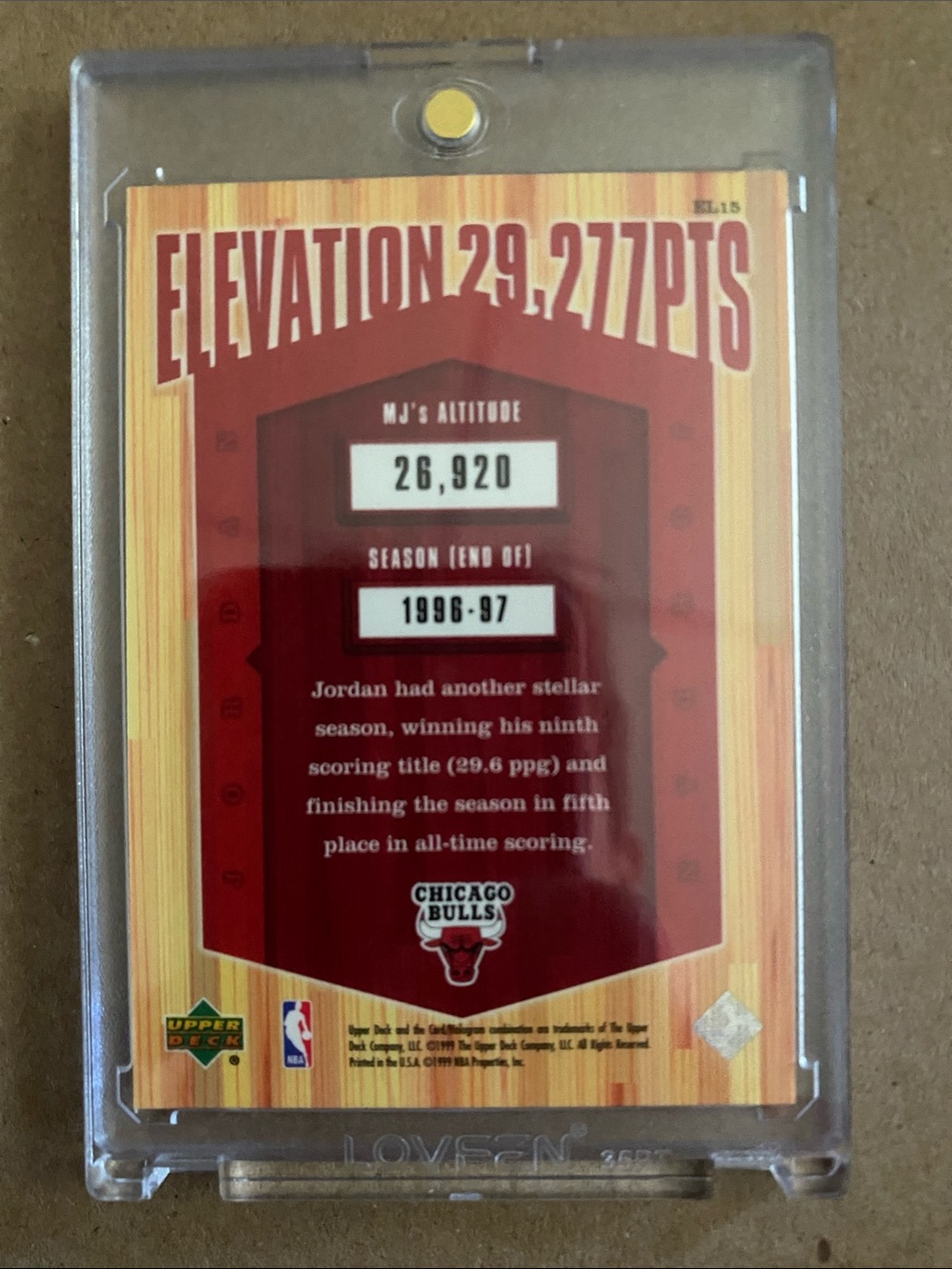 Michael Jordan Chicago Bulls Basketball Card - Red Jersey - Picture 2 of 2
